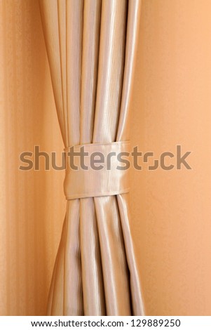 closeup of photo, bound state of the curtain