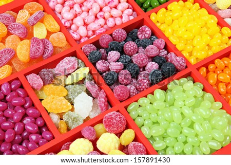 Colorful sweets background.