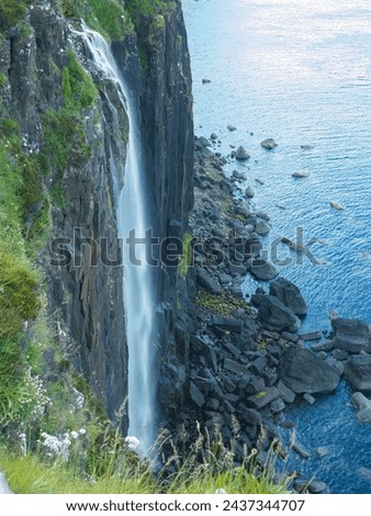 Similar – Image, Stock Photo Mossy cliffs near ocean in daylight