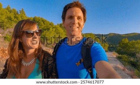 Similar – Image, Stock Photo Holidaymakers at the sea