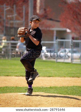 Baseball pitcher on the pitching mound