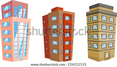 cartoon Apartment Building collection.