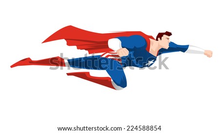 Superhero Flying always Ready to Save the Day