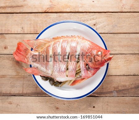 fish. steamed fish chinese style