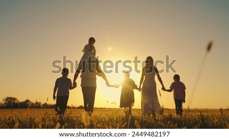 Similar – Image, Stock Photo Woman walking on grassy shore