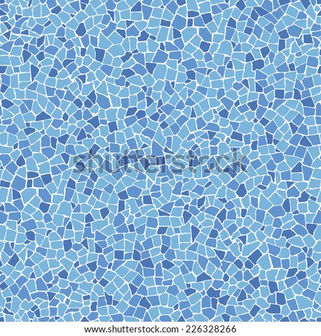 Broken tiles (trencadis) blue pattern