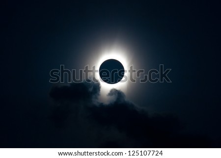 The moon completely covers the sun during a total solar eclipse which occurs on average every 18 months.  This is a spectacular natural event.