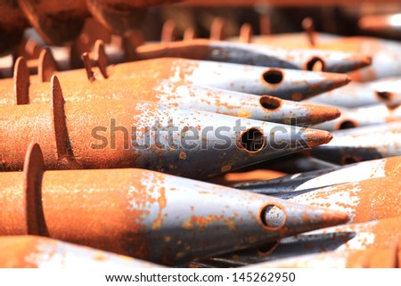 Rust Steel piles