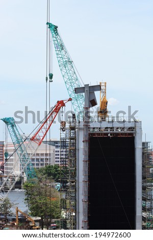 NONTHABURI -THAILAND - MAY 11 : Construction of EGAT\'s North Bangkok gas combine cycle power plant 800 MW on May 11, 2014 in Nonthaburi, Thailand