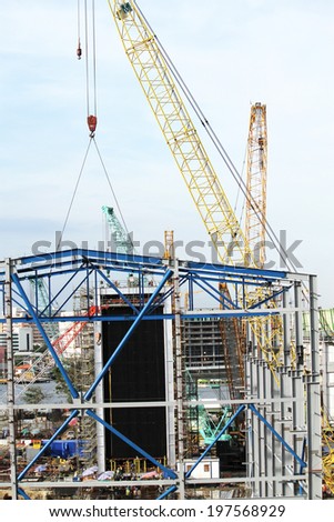 NONTHABURI -THAILAND - MAY 28 : Construction of EGAT's North Bangkok gas combine cycle power plant 800 MW on May 28, 2014 in Nonthaburi, Thailand
