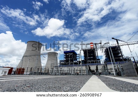 Coal fire Lignite power plant and 500 kV switchgear under-construction.