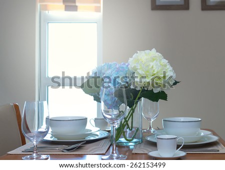 restaurant set with Luxury Interior living room background