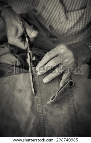 Sewing Process in step cutting