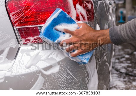 Cleaning the car,car care concept