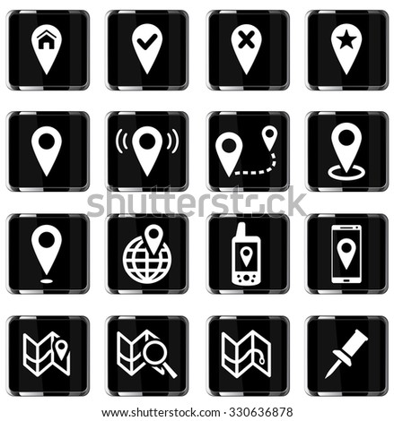 Pointer and maps simply vector icon set