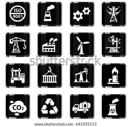 industry web icons for user interface design