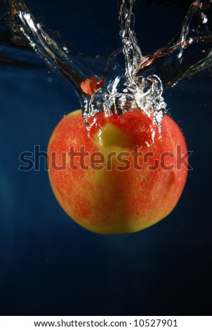 Apple fruit in water