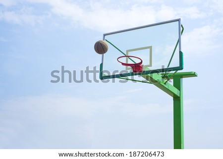 Basketball fly to basket