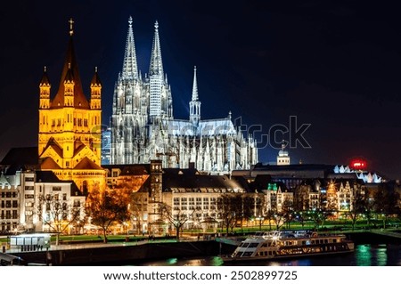 Similar – Image, Stock Photo Cologne Cathedral at night