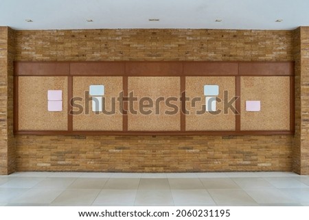 bulletin board with brick background Foto stock © 