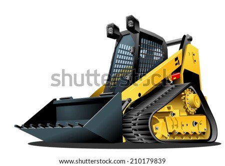 Cartoon Skid-steer. Availabe eps-10 vector format separated by groups and layers for easy edit