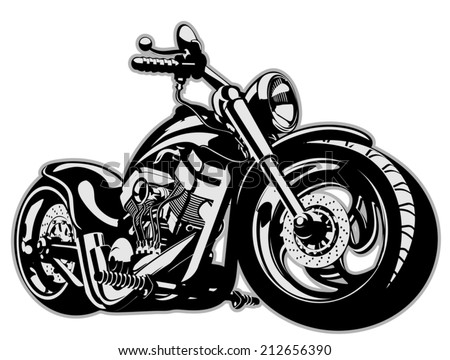 Vector Cartoon Motorbike. Available EPS-8 vector format separated by layers for easy edit