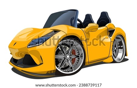 Cartoon sport car isolated on white background. Available EPS-10 format separated by groups and layers with transparency effects for one-click recolour