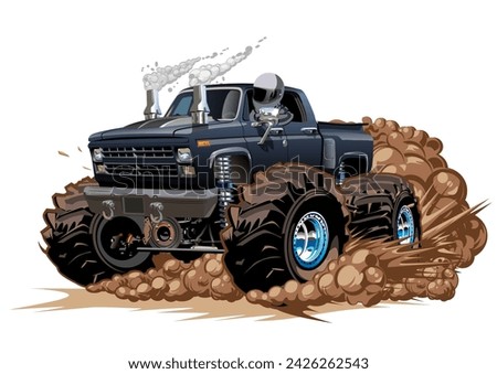 Cartoon Monster Truck. Available EPS-10 separated by groups and layers with transparency effects for one-click recolour