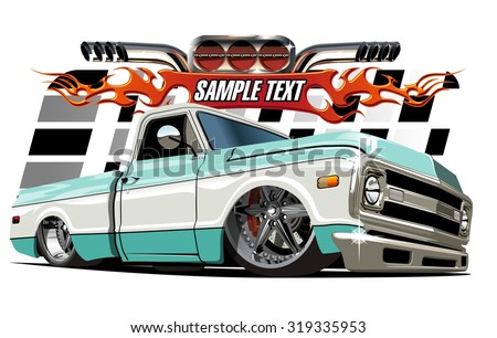 Vector cartoon Low rider. Available EPS-10 separated by groups and layers with transparency effects for one-click repaint