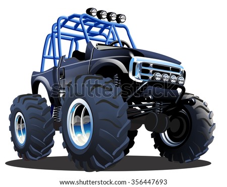 Vector Cartoon Monster Truck. Available EPS-10 separated by groups and layers