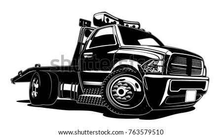 Cartoon tow truck isolated on white background. Available EPS-8 vector format separated by groups and layers for easy edit Сток-фото © 