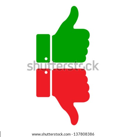 thumb up icons, vector illustration