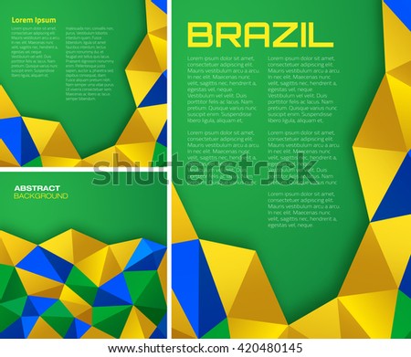 colorful pattern of brazilian flag - download free vector art colorful pattern of brazilian flag - download free vector art, Presentation templates