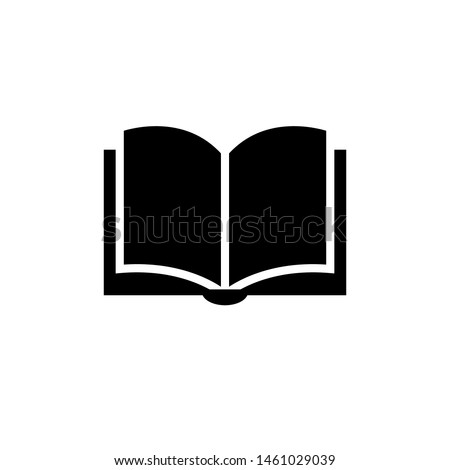 Book vector icon. Library logotype. Paper book.