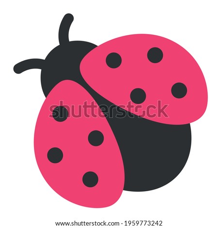 Ladybug vector clipart. Isolated pictogram.