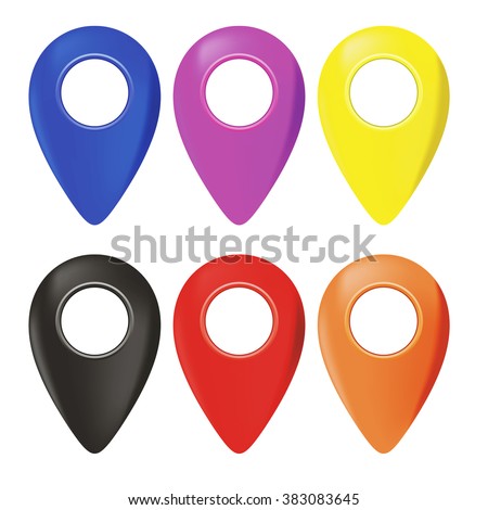 Vector Set of Map Marker Icons