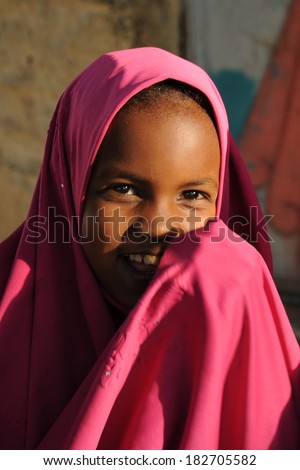 HARGEISA, SOMALIA - JANUARY 8, 2010:Somalis in the streets of the city of Hargeysa. City in Somalia, capital of unrecognized state of Somaliland. Much of the population lives in poverty.