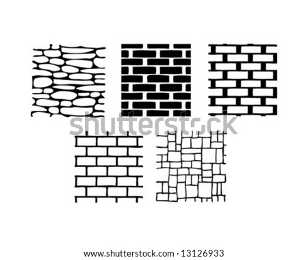 Pattern brick outline Free Vector / 4Vector