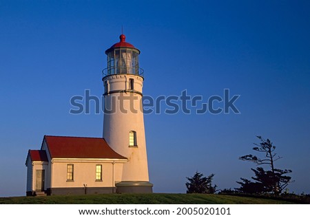 Oregon, Oregon Coast, Cape Blanco lighthouse, oldest standing lighthouse on Oregon coast, commissioned in 1870 Stockfoto © 