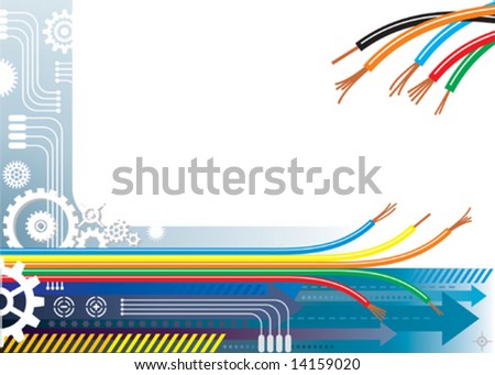 Industry automation background, vector illustration with layers file.