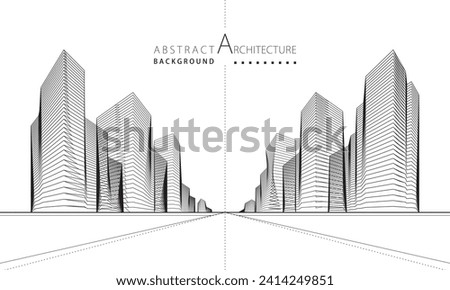 Similar – Image, Stock Photo Art in building | with love for white dots on grey thermal insulation. Scaffolding with red wooden elements