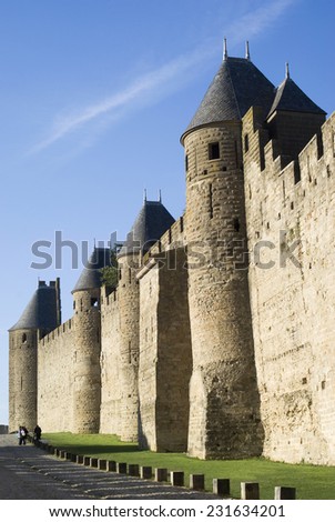 France. Historic Fortified city of Carcassonne