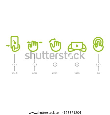 Touch screen icons