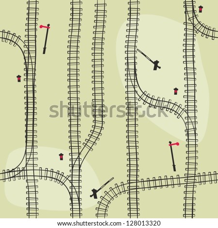 Seamless railroad  Pattern,  background. Seamless pattern can be used for wallpaper, pattern fills, web page background,surface textures. Gorgeous seamless  background