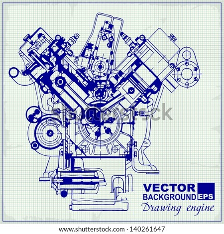 Car Engine Drawing | Free download on ClipArtMag