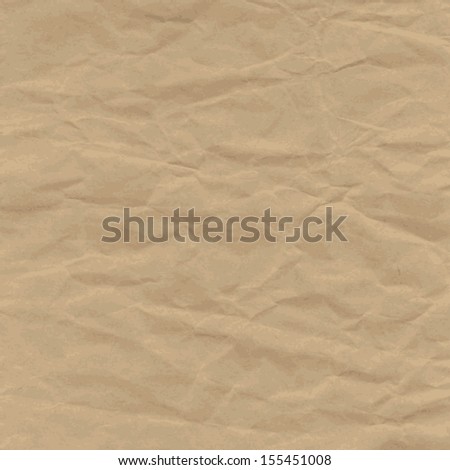 Old Texture of crumpled craft paper, background. Vintage Raster version. The original is also available in my gallery