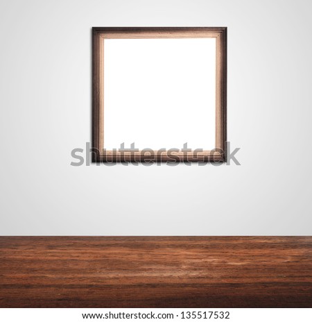 Interior picture frames on wall