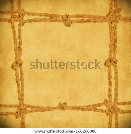 rope frame on paper background