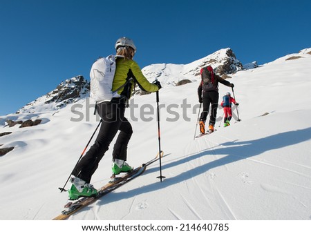 exploring the top with ski - ski touring