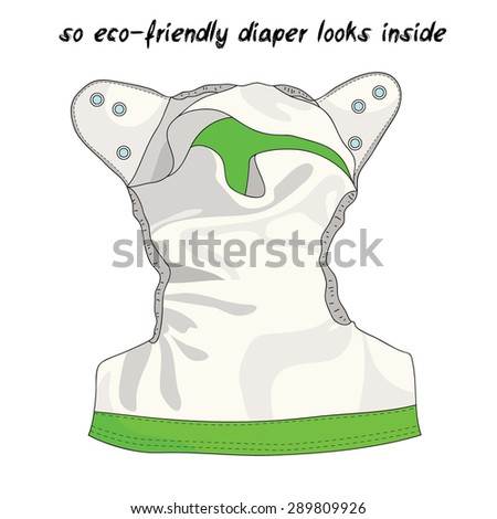 eco-friendly washable reusable diapers made out of fabric. a change of clothes for baby clothes. illustration colorful diaper.